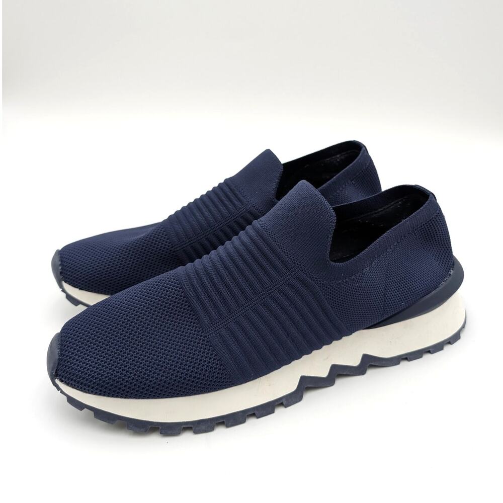 Anne Klein Leonie Slip-On Flyknit Sneaker Shoes Women's Blue Size US11M EU41.5